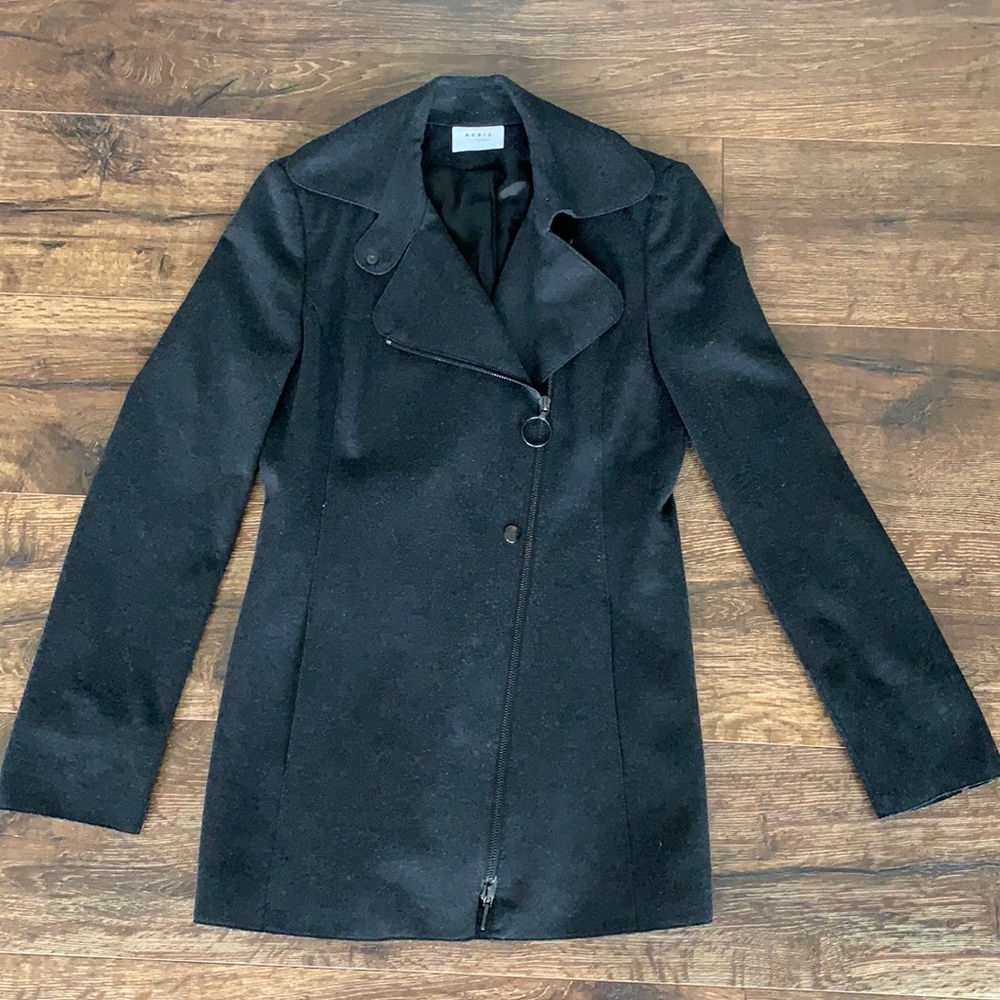 Akris Punto long biker jacket